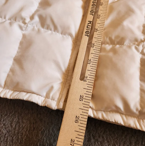 EDDIE BAUER Women's Puffer Vest Extra Large White Goose Down Lightweight - Picture 12 of 15